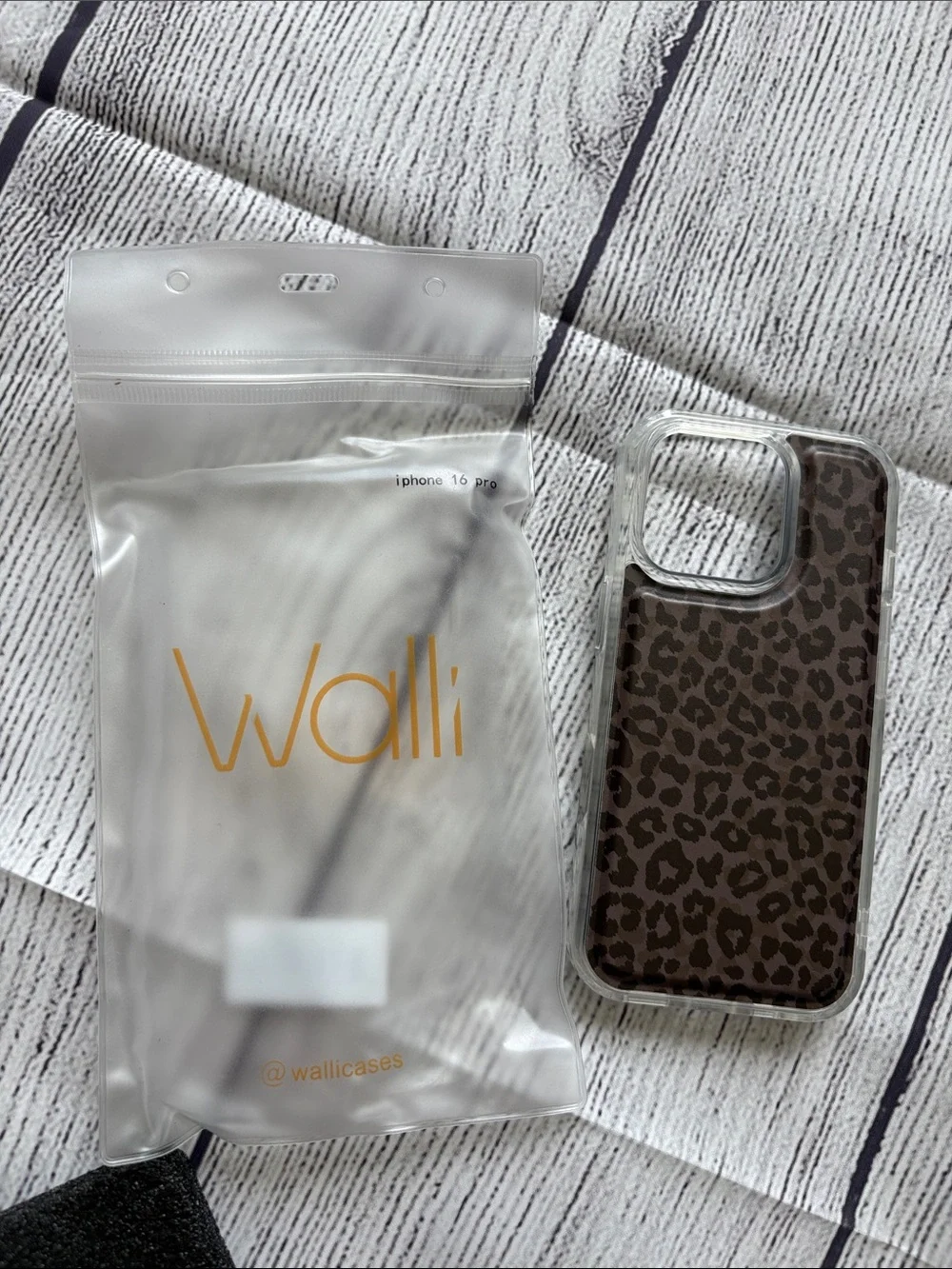Walli Animal Print iPhone 16 Pro Clear Protective Case-Shadow Leopard Magnetic